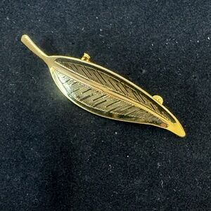 Gold Leaf Barrette Hair Clip - Elegant Women’s Accessory